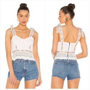 Tularosa Amara Top in White Multi Medium